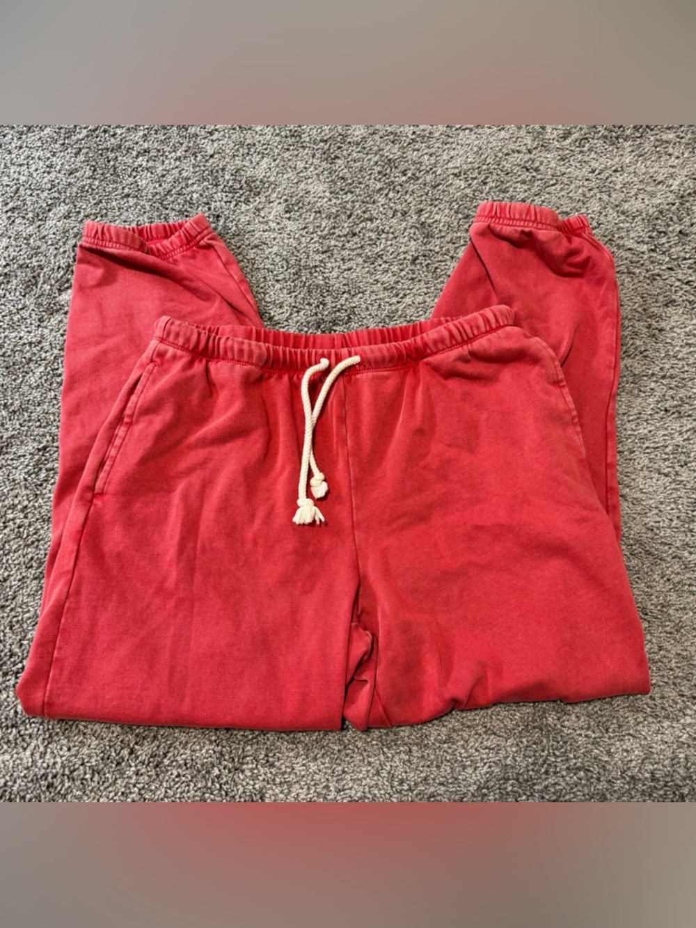 Gap VintageSoft Terry Relaxed Joggers - Chakra Red - Picture 2 of 3
